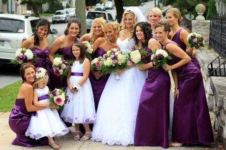 Purple bridesmaids