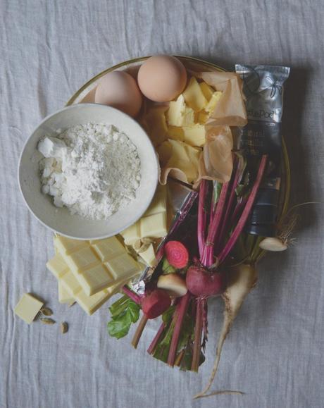 White Chocolate, Beetroot & Cardamon Cake