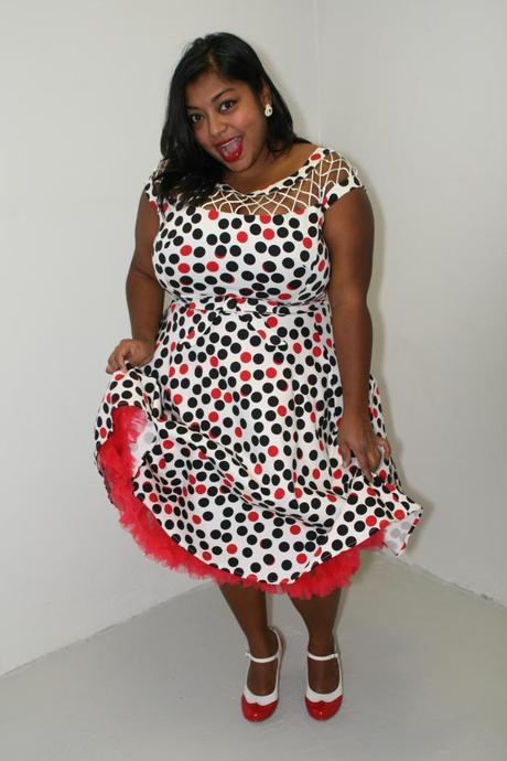 The Alika Circle Polka Retro Dress