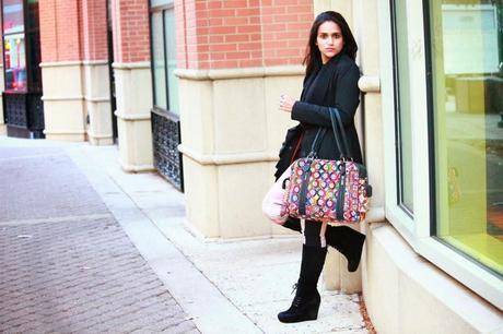 Sweater - Philosophy Jeans - c/o FIGI Jacket - Tahari Boots - Diesel Bag - From Jaipur, Tanvii.com