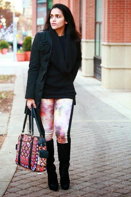 Sweater - Philosophy Jeans - c/o FIGI Jacket - Tahari Boots - Diesel Bag - From Jaipur, Tanvii.com