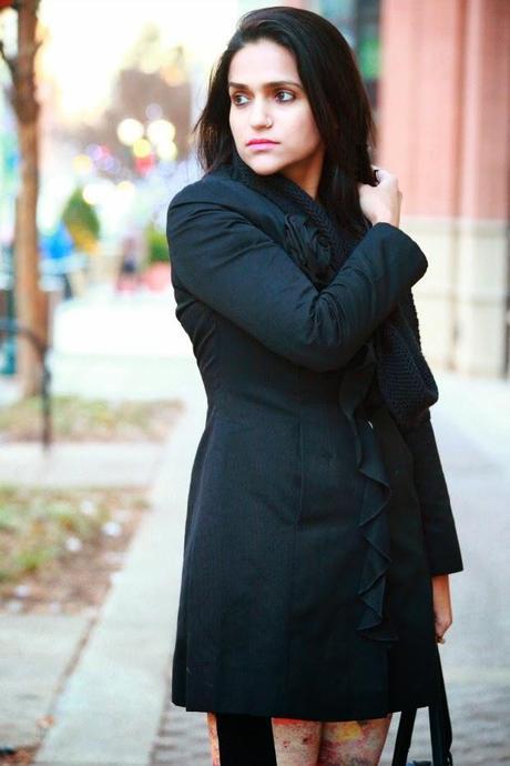 Sweater - Philosophy Jeans - c/o FIGI Jacket - Tahari Boots - Diesel Bag - From Jaipur, Tanvii.com