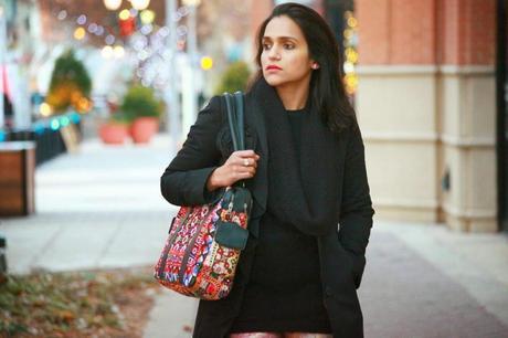 Sweater - Philosophy Jeans - c/o FIGI Jacket - Tahari Boots - Diesel Bag - From Jaipur, Tanvii.com