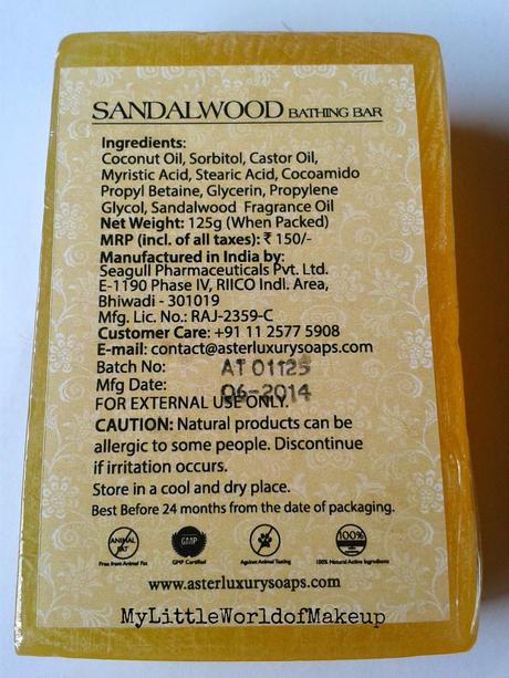 Aster Luxury Bathing Bar in Sandalwood Review