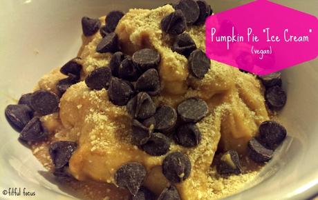 Vegan Pumpkin Pie Ice Cream via Fitful Focus #vegan #healthy #dessert #recipe