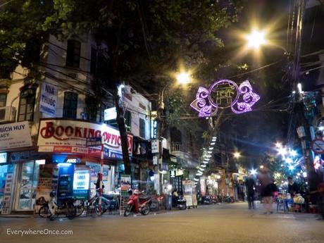 Empty Hanoi streets (a bit of an optical illusion)