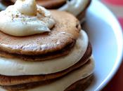 Gingerbread Pancakes with Eggnog Cream Cheese