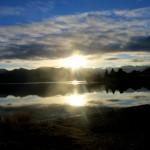 Morning light over the Lake Sihl