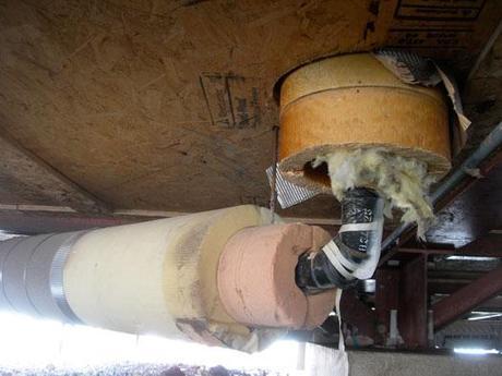 Insulation Wrapped Plumbing Pipes