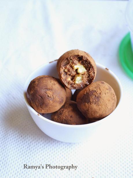 chocolate truffles - walnut chocolate truffles
