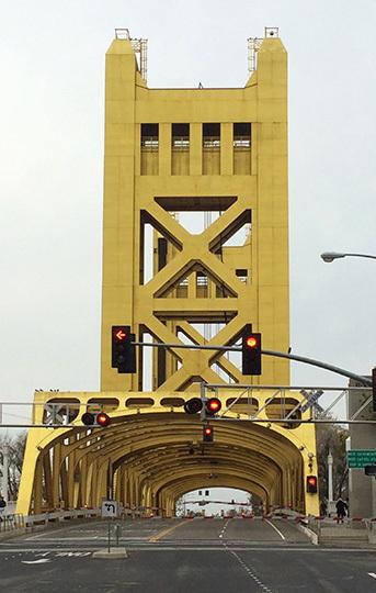 The Tower Bridge, a Sacramento landmark