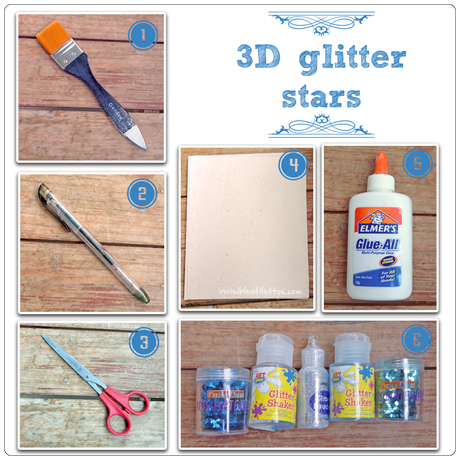 3D Glitter Stars