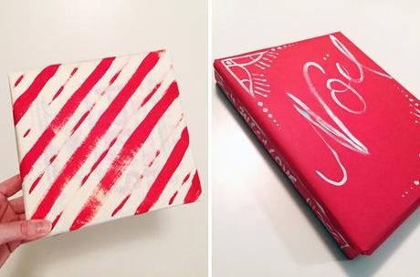 Painted wrapped books with Chronicle