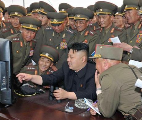 Kim Jong-Un with military