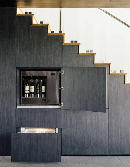 wine storage underneath the staircase