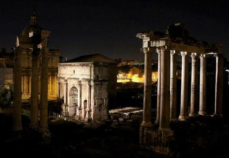 The ruins at night. What a view!