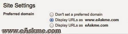Set Preferred Domain Setting Using Google Webmaster Tool