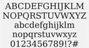 Bitstream Vera Serif font Bitstream Vera Serif font