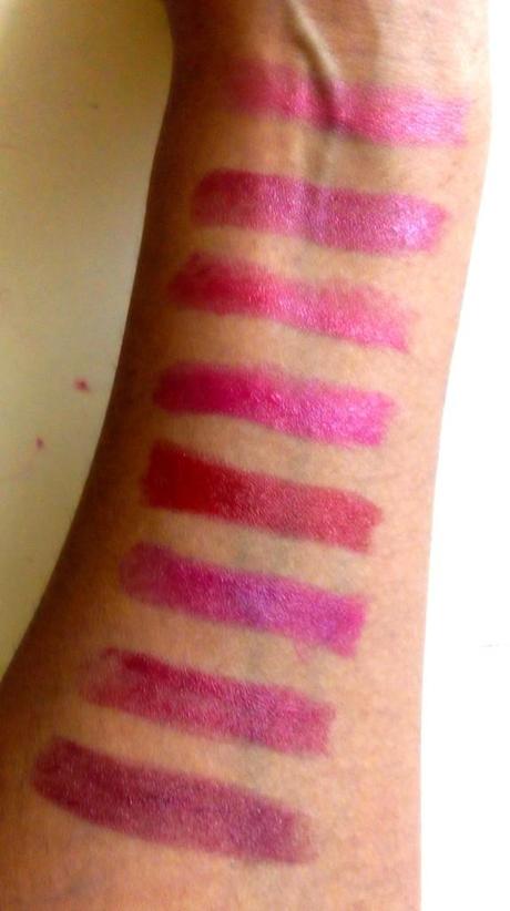 Oriflame TheOne Colour Unlimited Lipstick Swatches