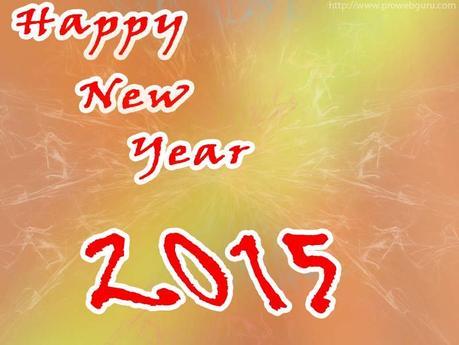 Fresh New Year 2015 Greetings Card Wallpaper