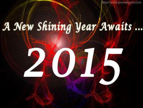 Black & Red Awesome New Year 2015 Wallpaper