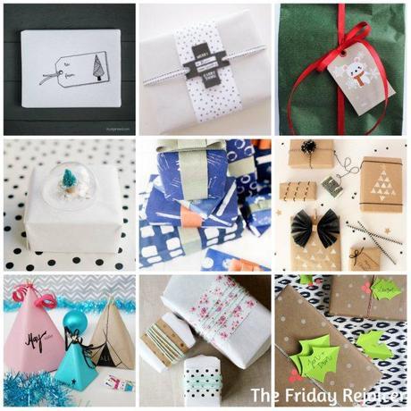 Simple gift wrap ideas compiled by The Friday Rejoicer