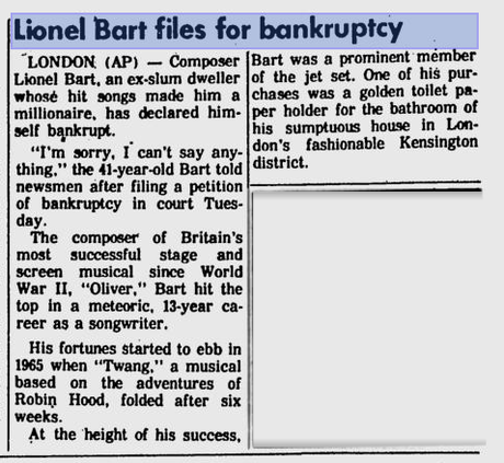 2014 In 12 Blog Posts: February – Lionel Bart