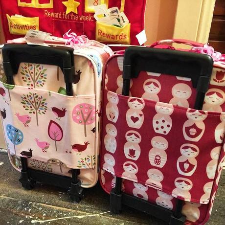 The twins new luggage! All packed and ready for their trip to Coffs Harbour. They cannot wait to be on the plane and the fight for the window seat has begun! 