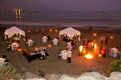 Wedding beach reception