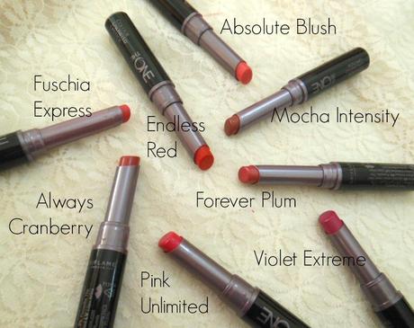 Oriflame the ONE Colour Unlimited Lipsticks : Review, Swatches