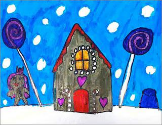 Gingerbread House Marker Drawing