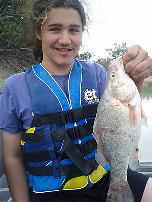 Camping and Fishing on the Darling River