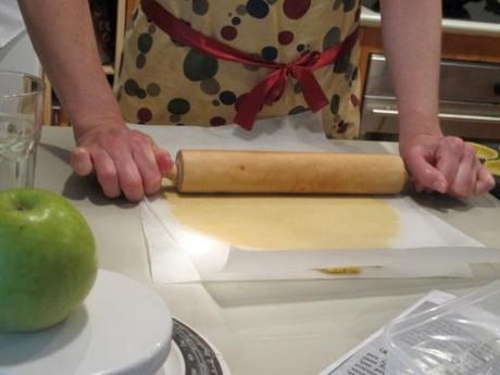 Roll pastry between two sheets
