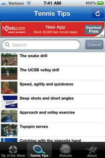 Free Tennis Tips With USPTA's iPhone App!