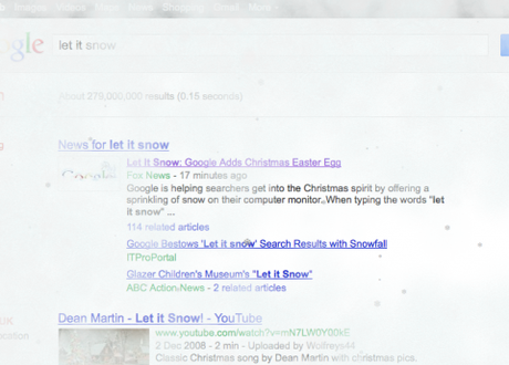Let it snow and more Google fun