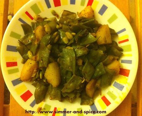 Indian Flat/Broad Beans Recipe ( saem aalu Sabzi)