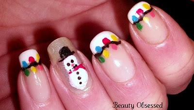 NOTD: Christmas Lights and Snowmen!