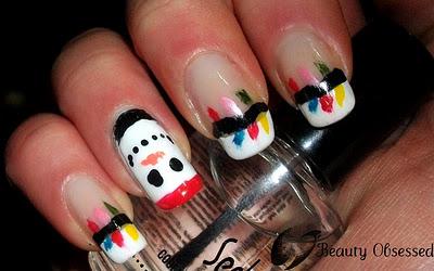 NOTD: Christmas Lights and Snowmen!