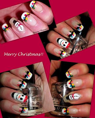 NOTD: Christmas Lights and Snowmen!