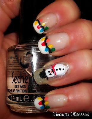 NOTD: Christmas Lights and Snowmen!