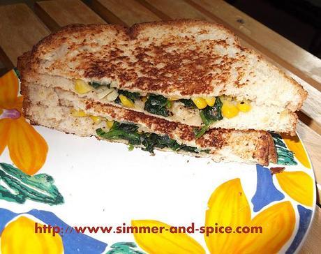 Spinach Corn Sandwich