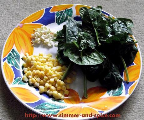 Spinach Corn Sandwich