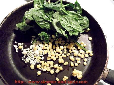 Spinach Corn Sandwich