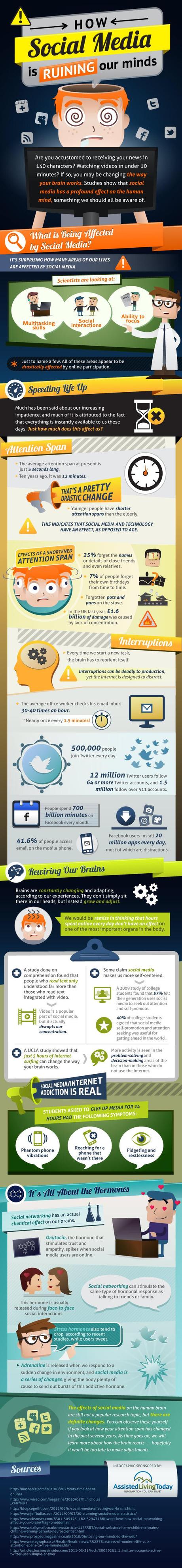 How Social Media is Ruining Our Minds Infographic