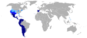 Countries and regions where the Spanish language is spoken