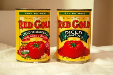 Red Gold Basil, Garlic and Oregano and Diced Tomatoes