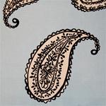 Jaipur Paisley Pillow in Mist by Josey Miller