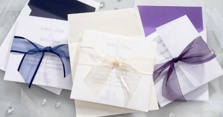 wedding invitations with ribbon knot