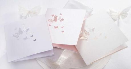 wedding invitations pearl butterflies