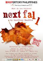 Rep's Next Fall, directed by Audie Gemora, opens this Friday, Jan. 13